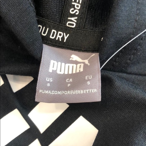 NWT Puma Black Hoodie Size S - Picture 5 of 6